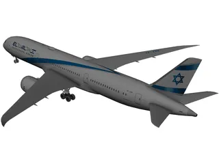 Boeing 787-9 Dreamliner El Al 3D Model