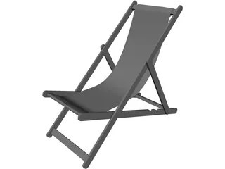 Deck Chair Beach 3D Model