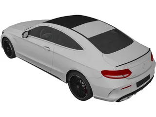 Mercedes-Benz C63 AMG Coupe (2017) 3D Model