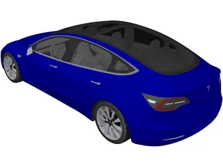 Tesla Model 3 (2020) 3D Model