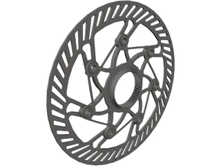 Center Lock Brake Rotor 3D Model