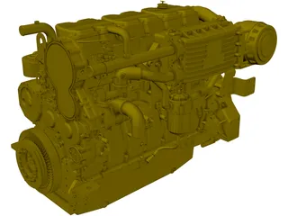 Caterpillar C18 Engine 3D Model