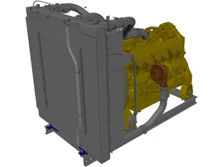 Caterpillar C27 Engine 3D Model