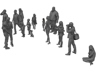 Group of Poeple 3D Model