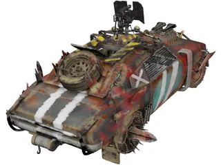 Zombie Car 3D Model