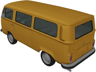 Volkswagen Transporter T2 (1972) 3D Model