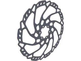 Shimano RT66 203mm Brake Rotor 3D Model