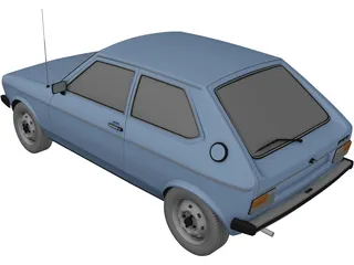 Audi 50 [Typ 86] (1974) 3D Model