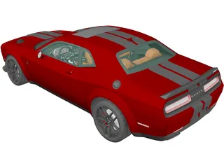Dodge Challenger SRT Hellcat WideBody (2018) 3D Model
