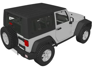 Jeep Wrangler Rubicon (2013) 3D Model