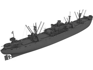 USS John W. Brown Liberty 3D Model