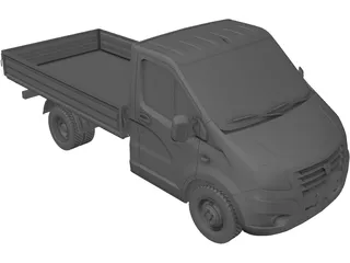 GAZelle NEXT Flatbed 3D Model