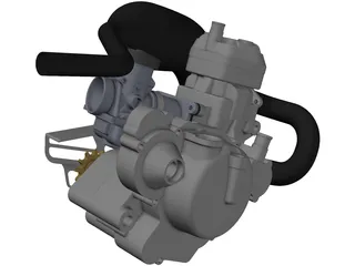 Engine Two Stroke 125cc 3D Model
