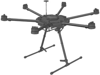 UAV Copter M600 3D Model