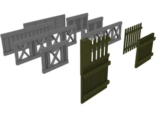 Fences Collection 3D Model