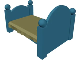 Bed for Teddy Bear 3D Model