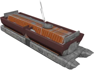 Freight Train 3D Model