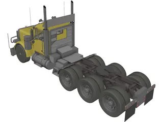 Peterbilt 379 4 axle 3D Model