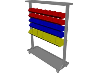 Parts Bin 3D Model