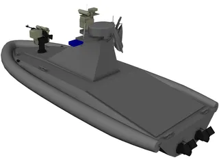 Homeland Security Un-Manned Patrol Boat 3D Model