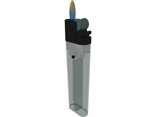 Plastic Lighter 3D Model