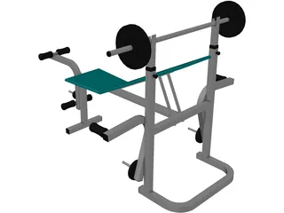 Bench Press 3D Model