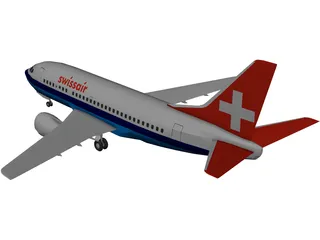 Boeing 737 Swiss Air 3D Model