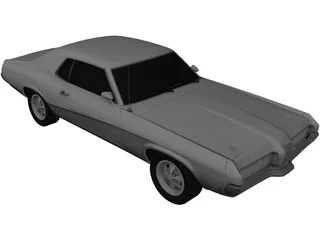 Mercury Cougar Eliminator (1970) 3D Model