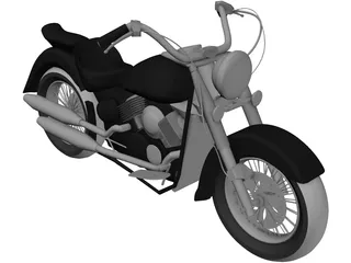 Yamaha Dragstar (2007) 3D Model