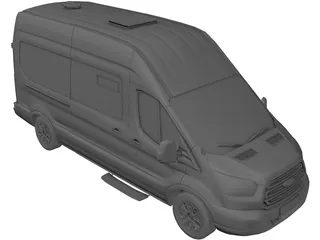 Ford Transit Hightop (2018) 3D Model