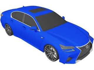 Lexus GS-F (2019) 3D Model