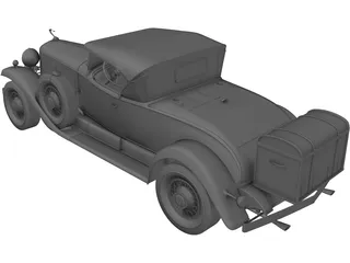 Cadillac V16 Roadster (1930) 3D Model