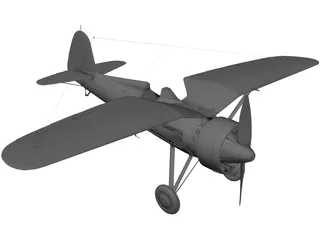 PZL P11 3D Model