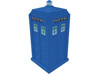 British Police Call Box 3D Model