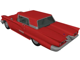 Ford Thunderbird (1958) 3D Model