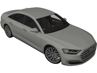 Audi A8 LWB (2018) 3D Model