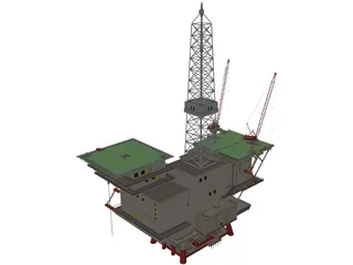 Offshore Rig 3D Model