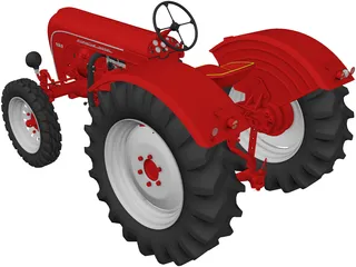 Porsche Diesel Tractor P133 (1956) 3D Model