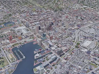 Baltimore City, MD, USA (2019) 3D Model