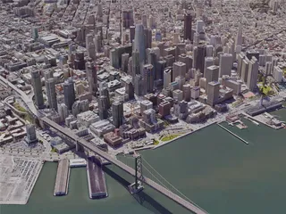 San Francisco City Downtown, CA, USA (2019) 3D Model