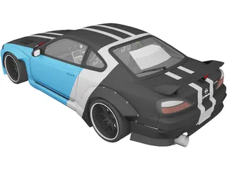 Nissan Silvia S15 Rocket Bunny 3D Model