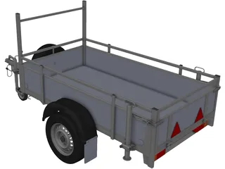 Small Load Trailer 3D Model