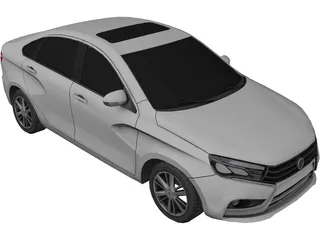 Lada Vesta 3D Model