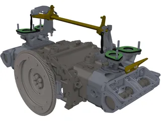 Alfa Romeo Boxer Engine 3D Model