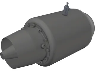 Jet Engine 18kg Force 3D Model