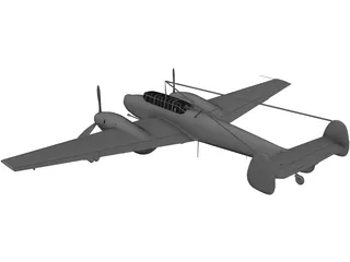 Messerschmitt BF-110 G-2 3D Model