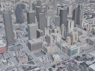 Dallas City, TX, USA (2019) 3D Model