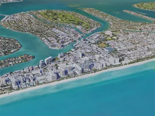 Miami Beach, FL, USA (2019) 3D Model