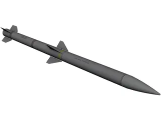 AIM120D Missile 3D Model