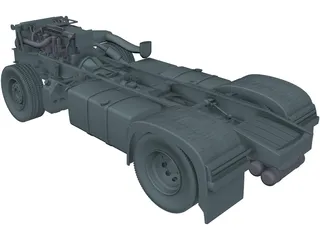 Euro Truck Chassis 3D Model